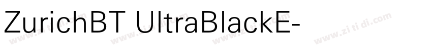 ZurichBT UltraBlackE字体转换